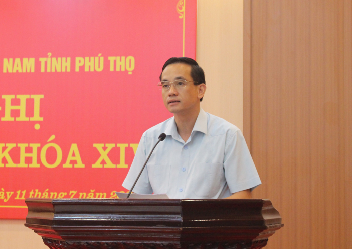 Chủ tịch Ủy ban MTTQ tỉnh Phú Thọ- Nguyễn Hải phát biểu chỉ đạo tại hội nghị