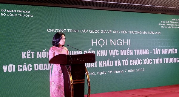 Giám đốc Sở Công Thương TP. Đà Nẵng Lê Thị Kim Phương phát biểu tại Hội Nghị