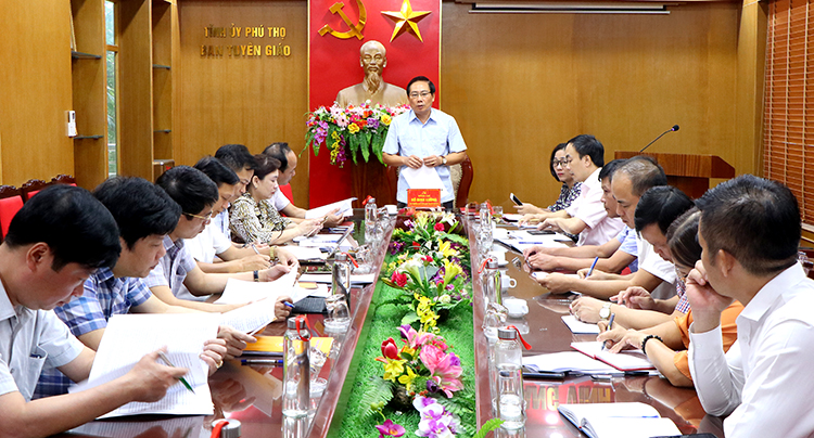 Lãnh đạo Ban Tuyên giáo Tỉnh ủy Phú Thọ triển khai nhiệm vụ công tác Khoa giáo sáu tháng cuối năm