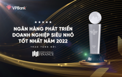 VPBank đón nhận giải thưởng Ngân hàng phát triển doanh nghiệp siêu nhỏ tốt nhất năm 2022