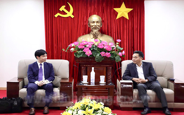 Phó Chủ tịch UBND tỉnh Nguyễn Lộc Hà tiếp ông Saotome Jun - Giám đốc Ban Đông Nam Á, Vụ Đông Nam Á của JICA trụ sở chính