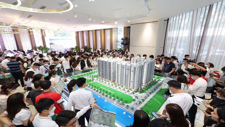Lễ giới thiệu dự án Hanoi Melody Residences thu hút đông đảo khách hàng tham gia trong bối cảnh nguồn cung khan hiếm