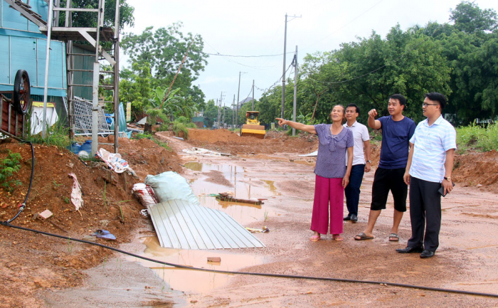 Dự án cải tạo, nâng cấp đường nội thị đoạn từ quốc lộ 32C cũ đi quốc lộ 2D, thị trấn Lâm Thao được người dân khu Tân Sơn, thị trấn Lâm Thao đồng tình ủng hộ