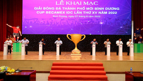 Cúp Becamex IDC lần thứ XV, 2022: Khai mạc Giải bóng đá Thành phố mới Bình Dương