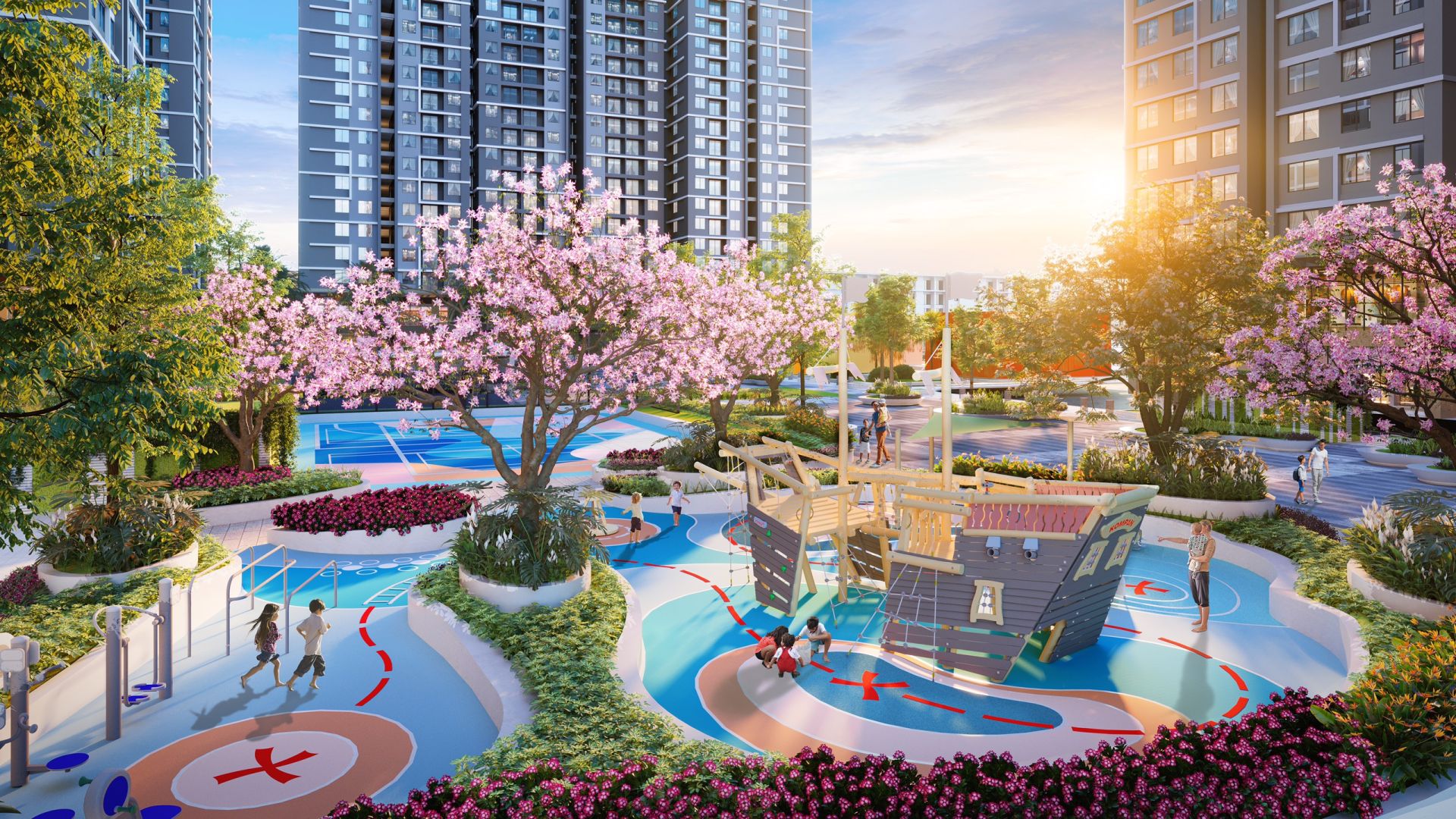 The apartment complex with a series of advantages has become the preferred choice of homebuyers (Photo: Hanoi Melody Residences project in the southwest of Linh Dam peninsula).