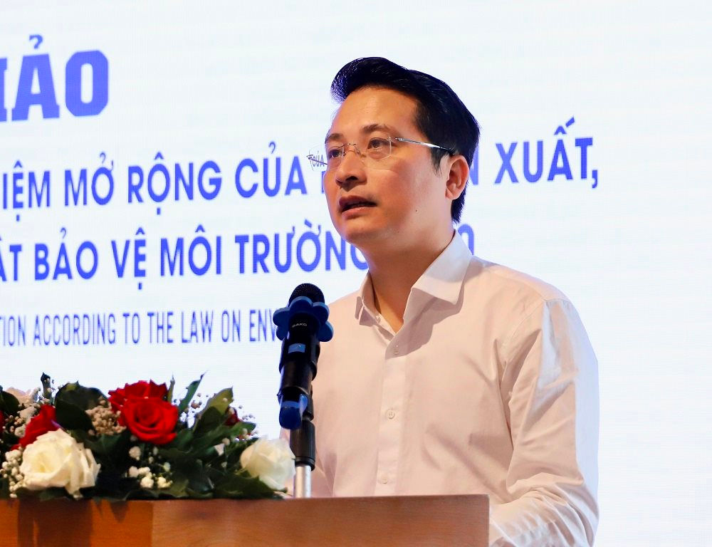 Ông Phan Tuấn Hùng, Vụ trưởng Vụ Pháp chế, Bộ TN&MT phát biểu tại sự kiện
