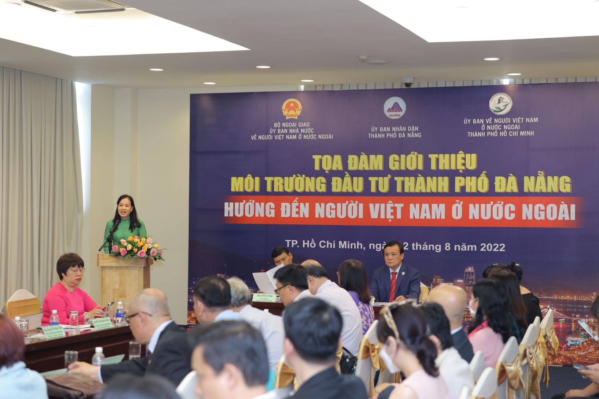 Photo: Overview of the seminar introducing the input environment of Ho Chi Minh City. Da Nang is aimed at overseas Vietnamese, a bridge point in Ho Chi Minh City.