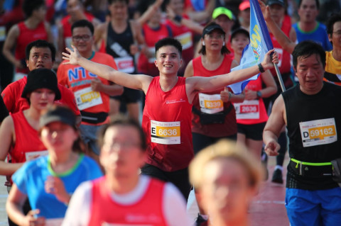 The first Techcombank Marathon was held in Hanoi, the capital of Vietnam