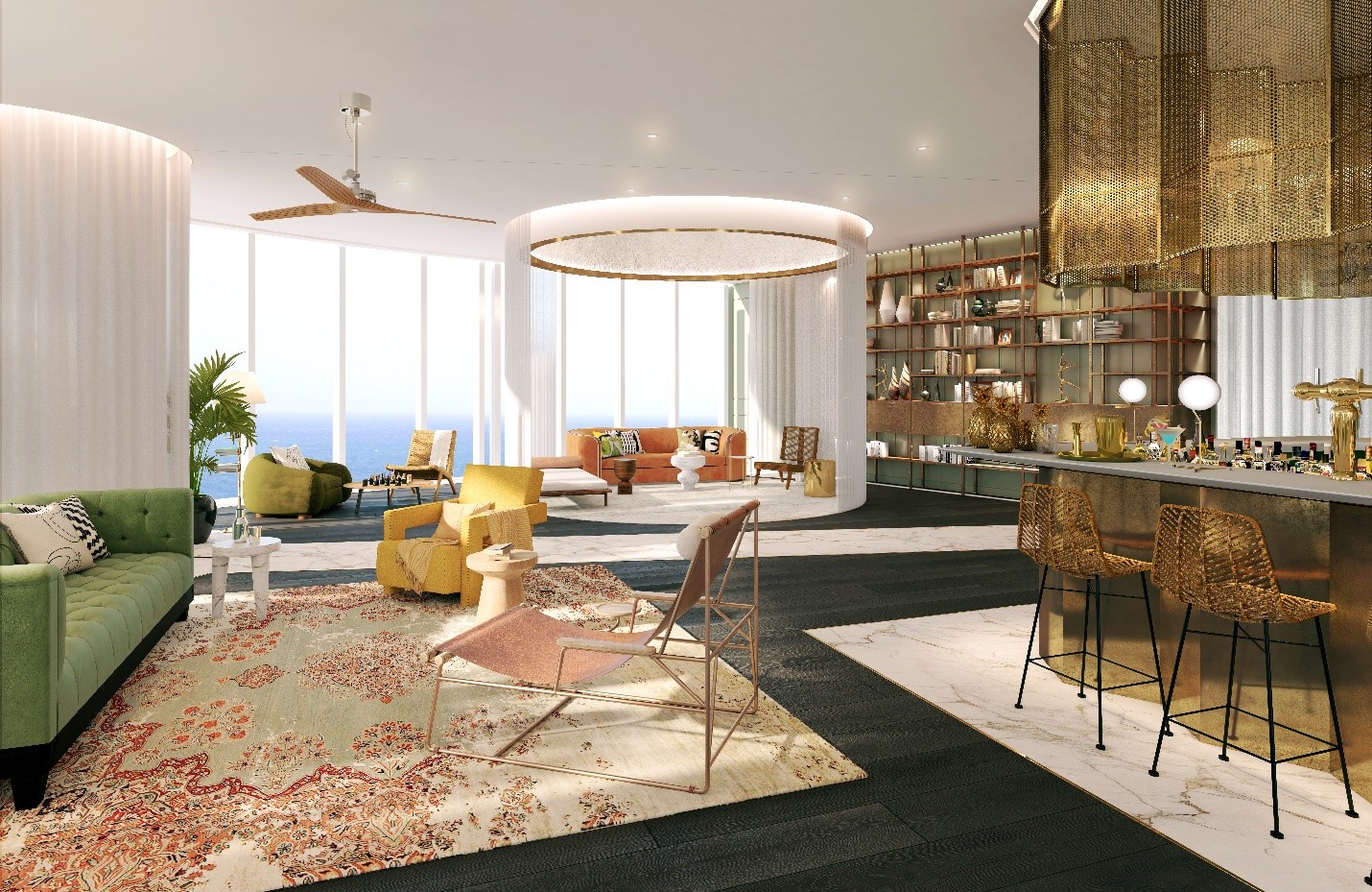 Exquisite space at Sapphire Residences – YOO's famous branded residence project designed by
YOO Inspired by Starck legendary Philippe Starck in Sri Lanka