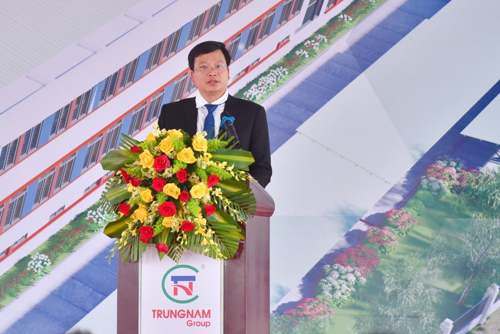 Ông Đỗ Văn Kiên, Phó Tổng Giám đốc Trungnam Group phát biểu tại chương trình
