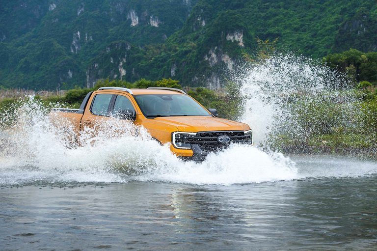 Photo: The new generation Ranger is capable of wading up to 800mm at a speed of 7km/h.