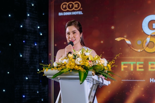 Photo: Ms. Vu Thi Thanh Loan affirmed that the operation of FTE Ba Dinh Hotel will contribute to the revival of Vietnam's tourism industry after the pandemic.