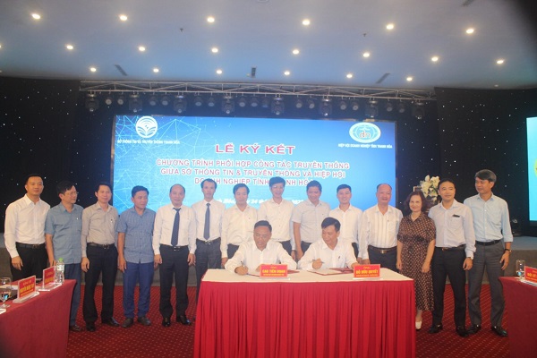 Chương trình ký kết phối hợp tuyên truyền giữa Sở Thông tin & Truyền thông và Hiệp Hội Doanh nghiệp tỉnh Thanh Hóa