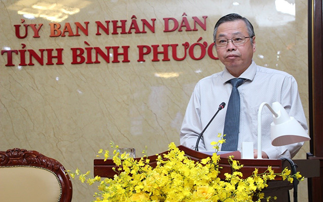 Ông Huỳnh Anh Minh, Phó Chủ tịch UBND tỉnh Bình Phước phát biểu tại hội thảo