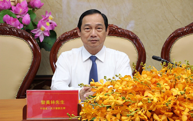 Ông Lê Hoàng Lâm – Phó Chủ tịch Hội đồng nhân dân tỉnh Bình Phước tại hội thảo