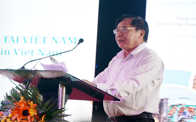 Ông Phạm Văn Bông - Giám đốc Sở Nông nghiệp và Phát triển nông thôn tỉnh Bình Dương phát biểu tại Diễn đàn