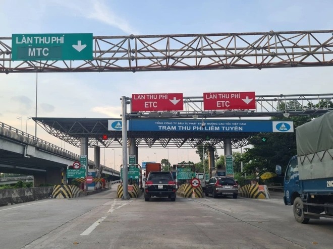Điểm thu phí không dừng tại nút giao Liêm Tuyền thuộc tuyến cao tốc Pháp Vân - Ninh Bình