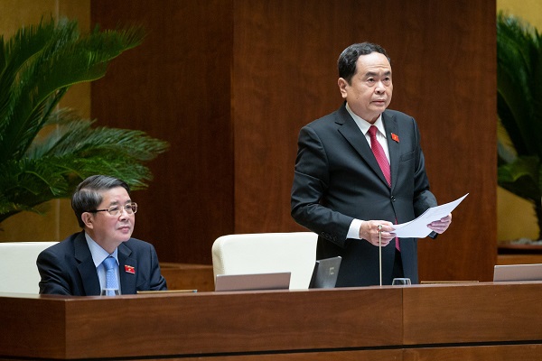 Phó Chủ tịch Thường trực Quốc hội Trần Thanh Mẫn phát biểu khai mạc Phiên Chất vấn và trả lời chất vấn