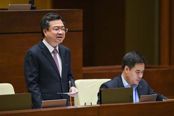 Bộ trưởng Bộ Xây dựng Nguyễn Thanh Nghị phát biểu