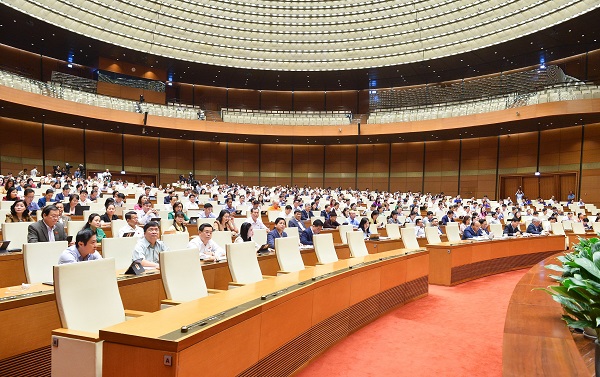 Các đại biểu Quốc hội tại hội trường Diên Hồng