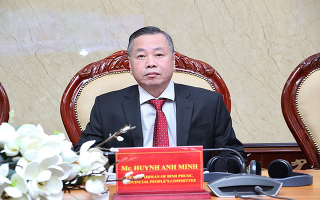 Ông Huỳnh Anh Minh, Phó Chủ tịch UBND tỉnh Bình Phước dự hội nghị