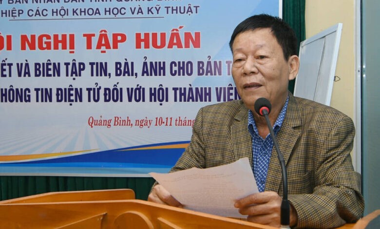 Ông Trần Đại Quân – Phó Chủ tịch Thường trực Liên hiệp các hội KH& KT Quảng Bình phát biểu khai mạc