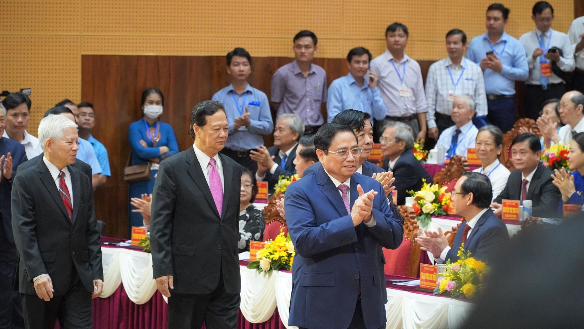 Thủ tướng Phạm Minh Chính và Nguyên Thủ tướng Nguyễn Tấn Dũng tại Lễ kỷ niệm