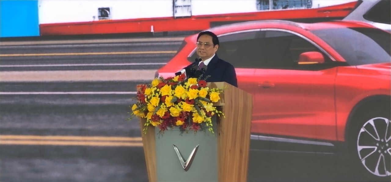 Thủ tướng Phạm Minh Chính vui mừng phát biểu tại buổi lễ