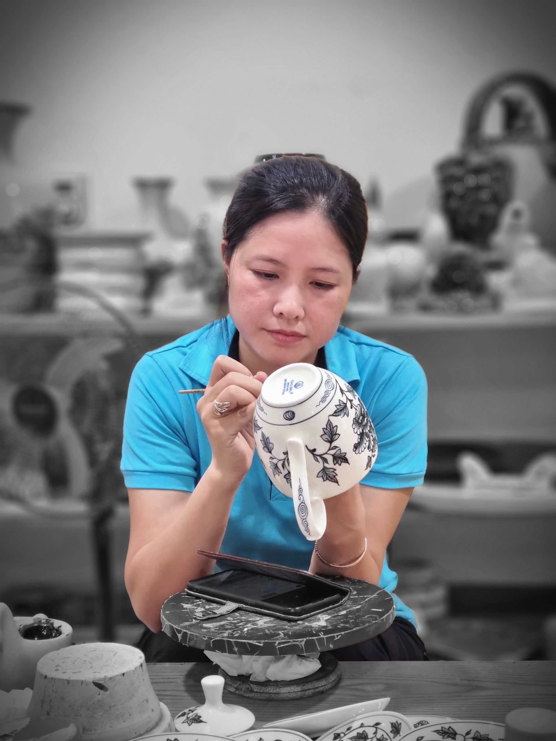 Gốm Chu Đậu mang theo câu chuyện về văn hóa truyền thống dân tộc