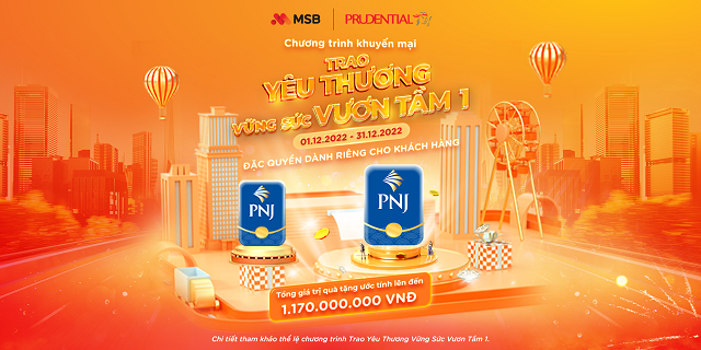 Tặng voucher vàng PNJ có trị giá lên đến 35.000.000 VNĐ