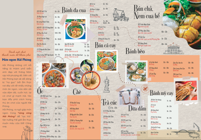 thành phố Hải Phòng đã thành công với sản phẩm du lịch foodtour, nhờ vào việc xây dựng bản đồ số về ẩm thực để du khách