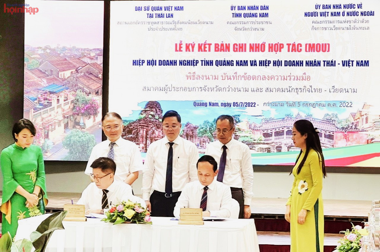 Vừa qua, Hiệp hội Doanh nghiệp tỉnh Quảng Nam đã phối hợp với UBND tỉnh Quảng Nam, Đại sứ quán Việt Nam tại Thái Lan, Ủy ban Nhà nước về người Việt Nam tổ chức Diễn đàn kết nối doanh nghiệp Quảng Nam- Thái Lan năm 2022.