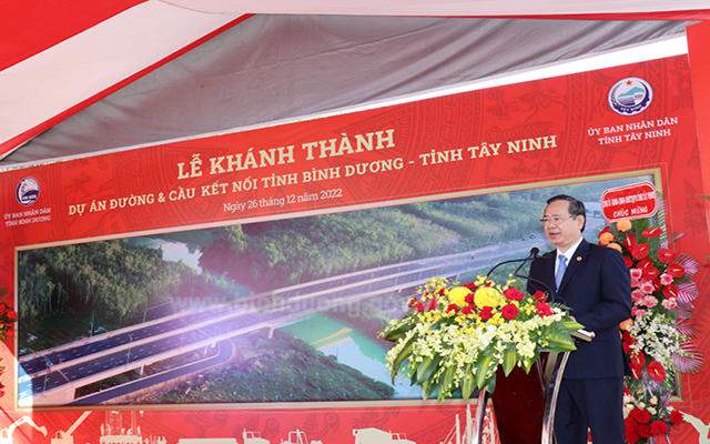 ông Nguyễn Văn Dành - Phó Chủ tịch UBND tỉnh Bình Dương nhấn mạnh, công trình là một trong nhiều dự án nhằm hiện thực hóa mục tiêu của nhiệm kỳ 2020-2025
