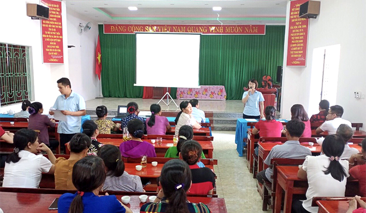 tuyên truyền BHXH tự nguyện tại xã Minh Hạc