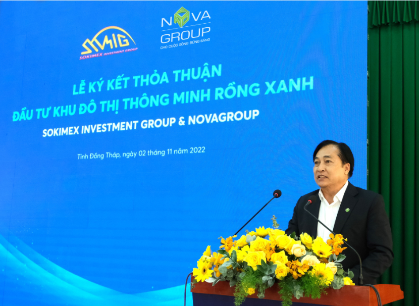 Ông Nguyễn Hiếu Liêm – Phó Chủ tịch HĐQT NovaGroup phát biểu tại Lễ Ký kết