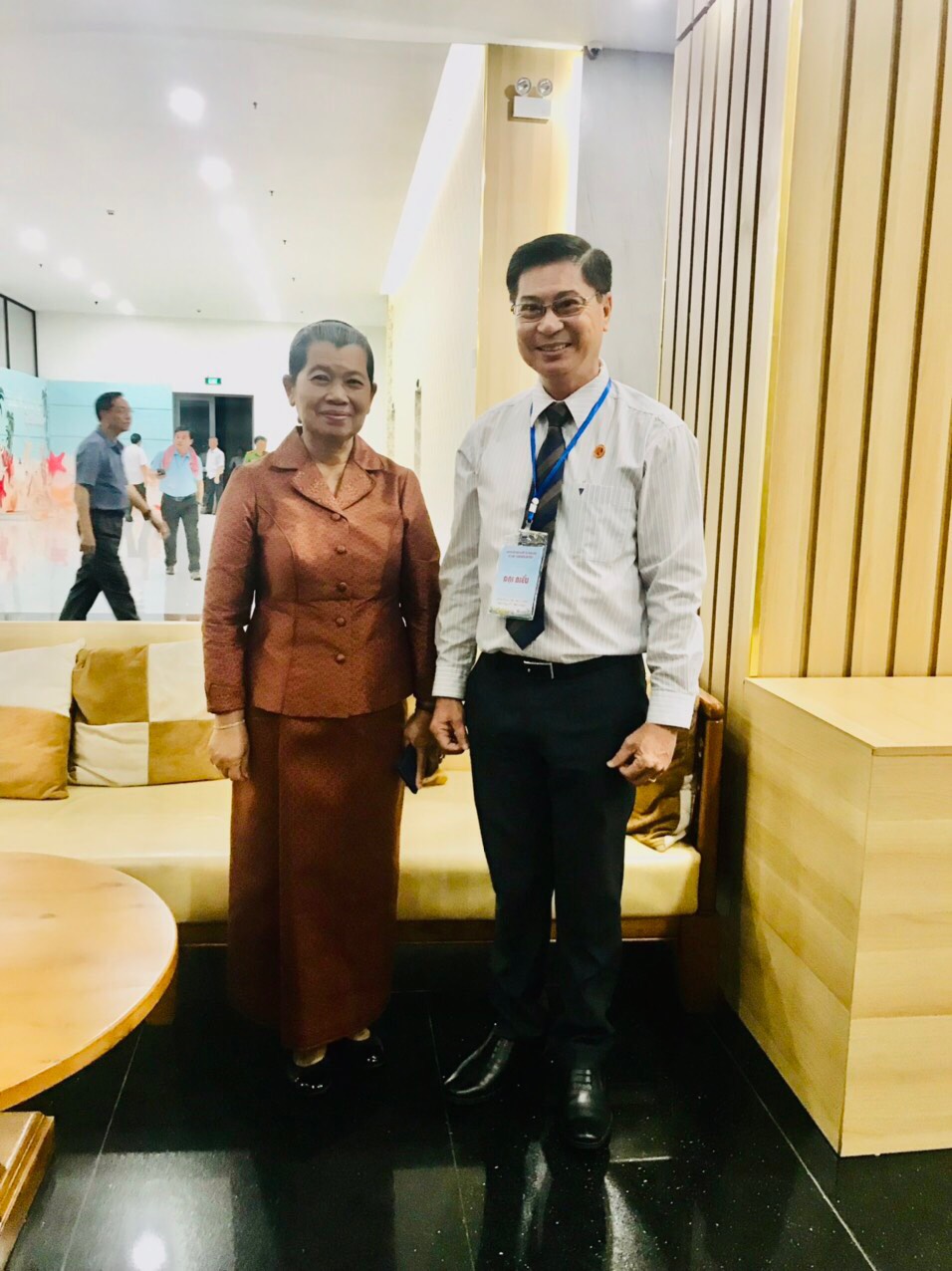 Ông Nguyễn Công Trung và bà Men Sam An - Phó Thủ tướng Chính phủ Vương quốc Campuchia tại sự kiện 