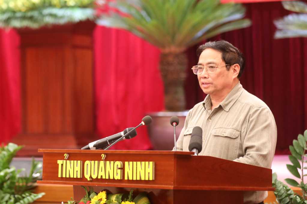 Thủ tướng Chính phủ Phạm Minh Chính phát biểu tại buổi làm việc
