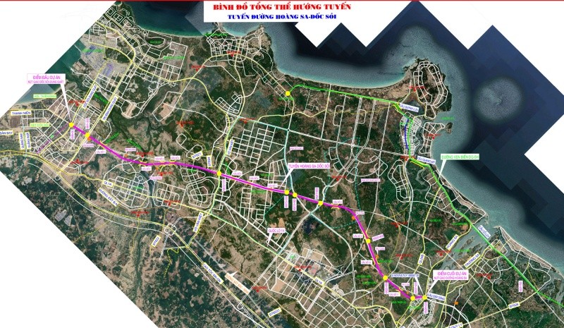 Dự án đường Hoàng Sa - Dốc Sỏi đi qua địa bàn các huyện Bình Sơn, Sơn Tịnh và thành phố Quảng Ngãi, với chiều dài toàn tuyến khoảng 28,19 km, với quy mô nền đường 46 m, mặt đường 16m, dải phân cách giữa 18m, vỉa hè 12m, đây là dự án nhóm A, công trình giao thông đường bộ cấp I