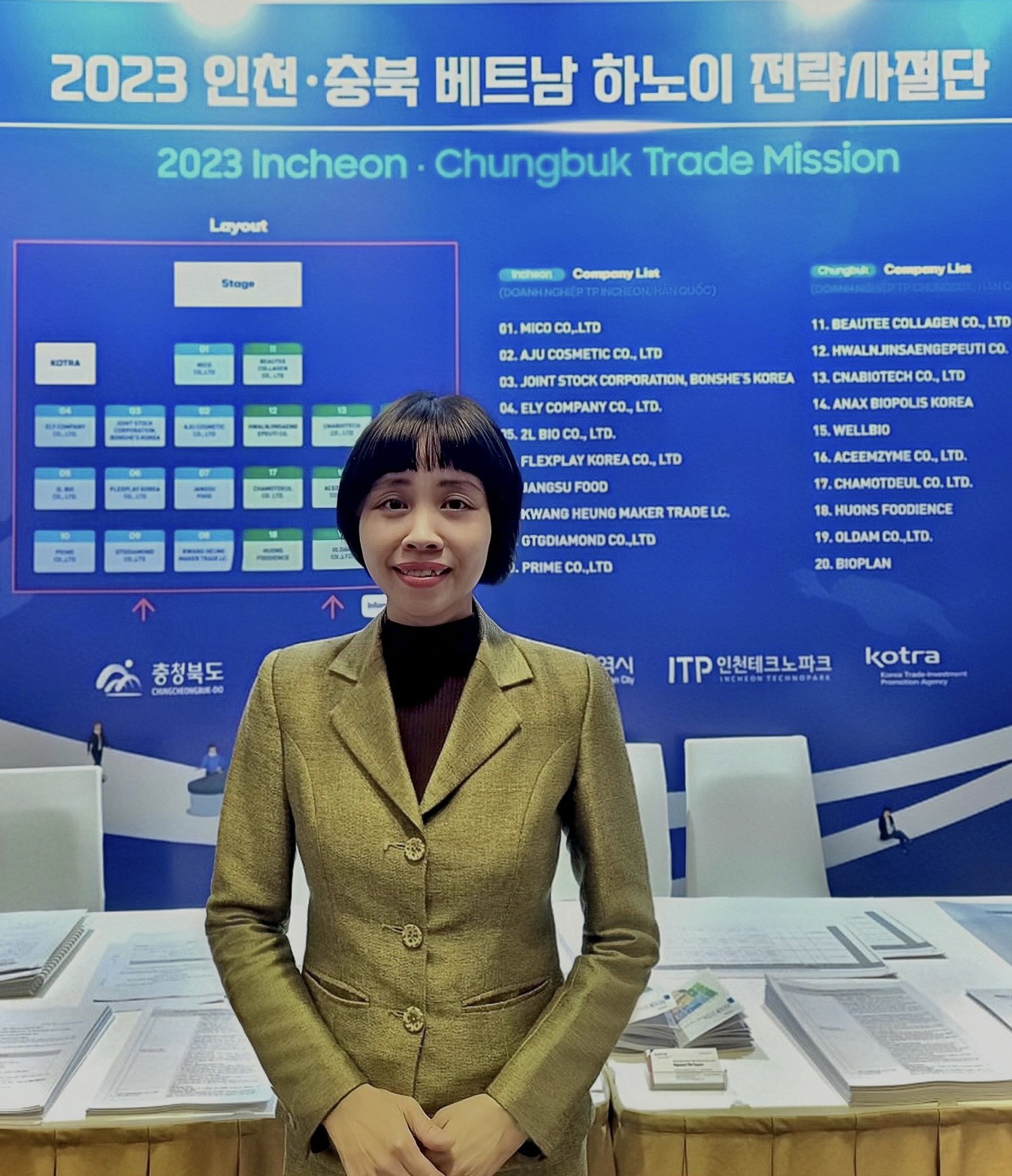 Bà Trần Thị Hải Yến, Trưởng văn phòng Cơ quan Xúc tiến Thương mại và Đầu tư Hàn Quốc (KOTRA)