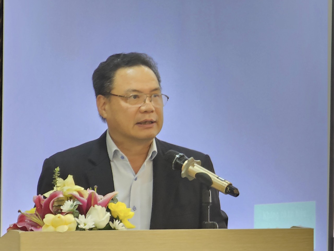 Ông Lê Văn Thanh - Thứ trưởng Bộ LĐ-TB&XH phát biểu tại hội nghị