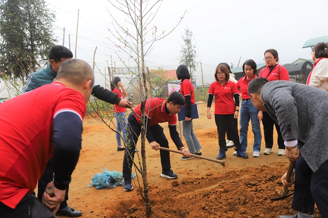 CBNV ngân hàng SeABank tham gia trồng cây lưu niệm
