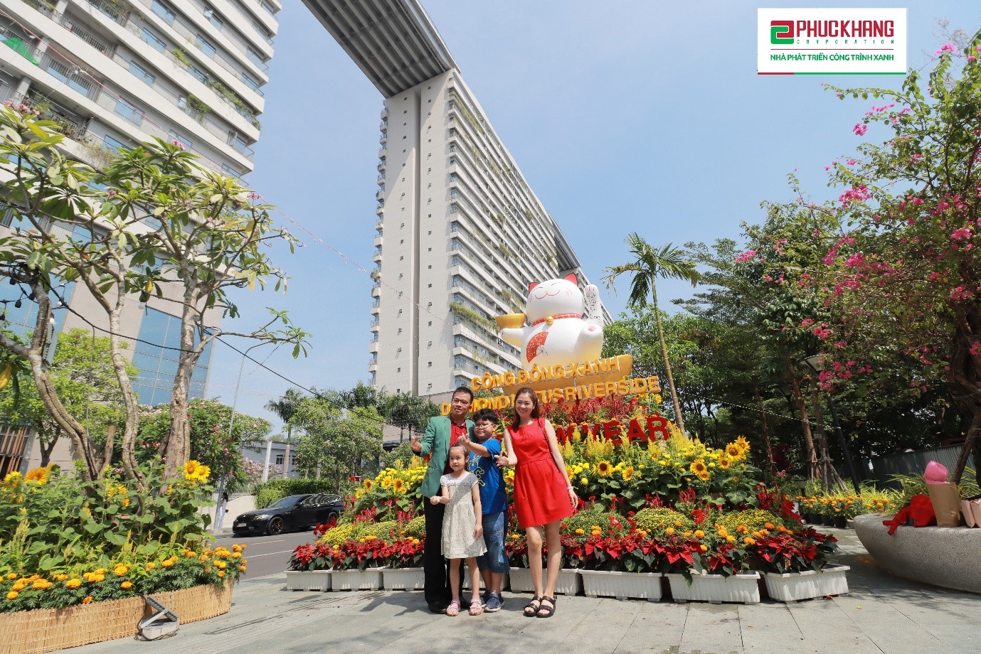 Diamond Lotus Riverside creates a green, friendly living space, preserves culture, and spreads a green lifestyle.. in the residential community.