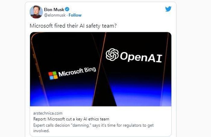 Bài đăng của Elon Musk