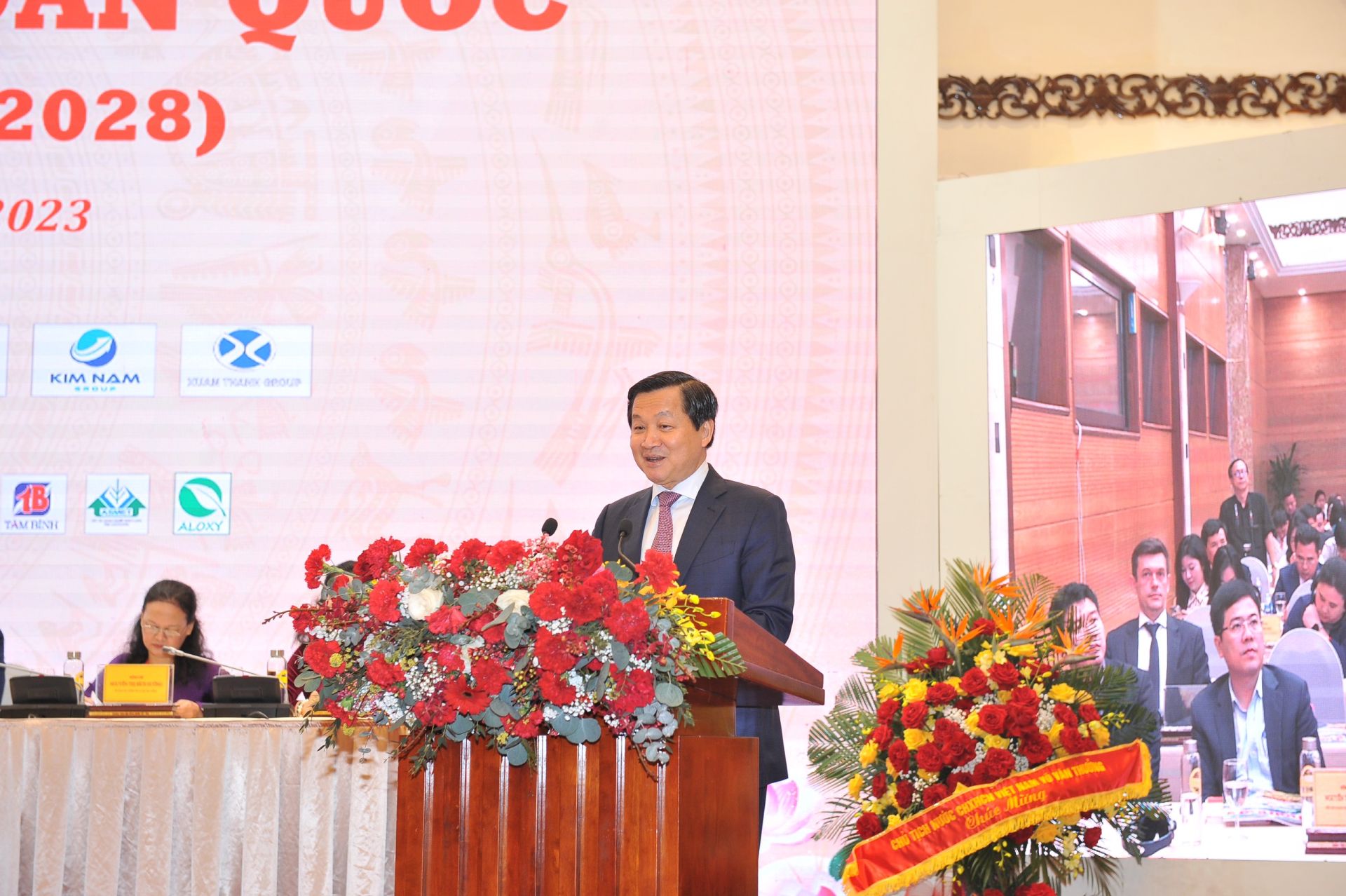 Phó Thủ tướng Lê Minh Khái phát biểu tại Đại hội Đại biểu toàn quốc Hiệp hội Doanh nghiệp nhỏ và vừa Việt Nam