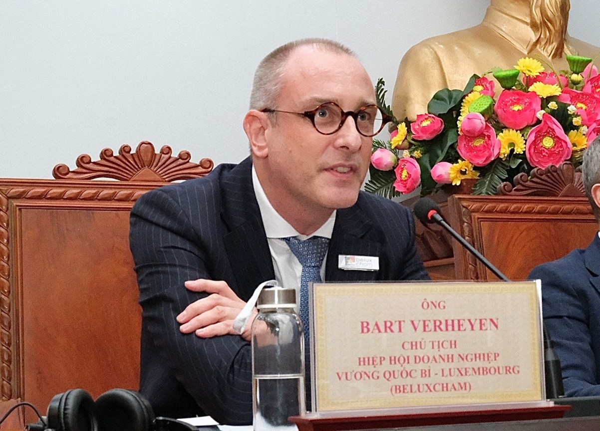 Ông Bart Verheyen - Chủ tịch Hiệp hội Vương quốc Bỉ tại Việt Nam Beluxcham tham dự tại chương trình