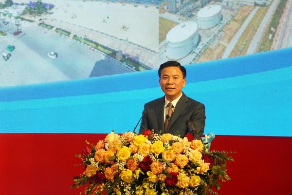 Ông Đỗ Trọng Hưng, Bí thư Tỉnh ủy tỉnh Thanh Hóa phát biểu trong buổi lễ