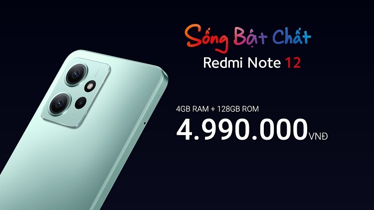 Redmi Note 12 sở hữu màn hình AMOLED sắc nét với tần số quét 120 Hz