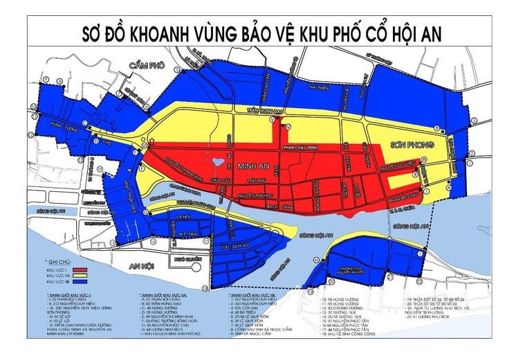 Area 1, circled in red, is where visitors buy tickets to visit - Photo: Hoi An Cultural Heritage.