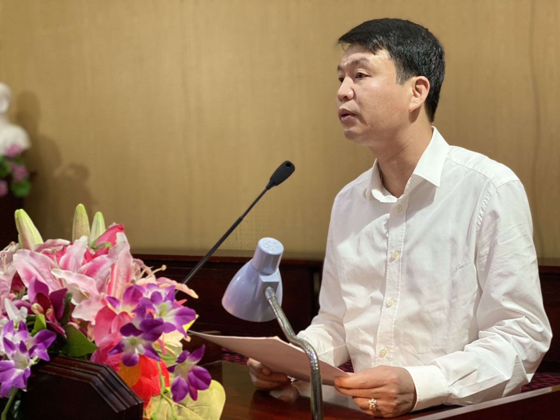 Ông Nguyễn Hữu Phúc, Phó chủ tịch UBND TP.Hải Dương thông tin chi tiết về tuyến phố đi bộ - chợ đêm