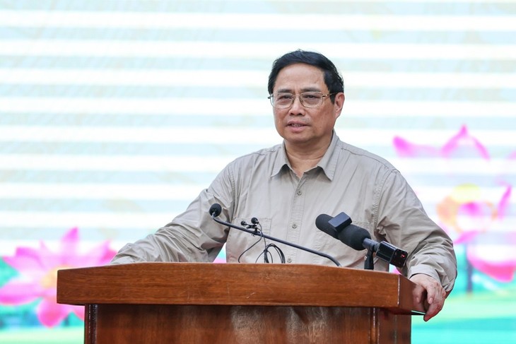Thủ tướng Phạm Minh Chính phát biểu kết luận cuộc làm việc với Ban Thường vụ Tỉnh ủy Điện Biên